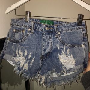 Distressed Jean Shorts